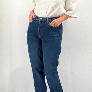 Old Navy NEW OG Straight High Rise Button Fly Raw Hem Jeans NWT